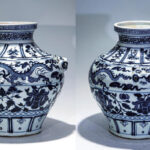 審美取向的元青花龍紋虎頭雙耳紋罐